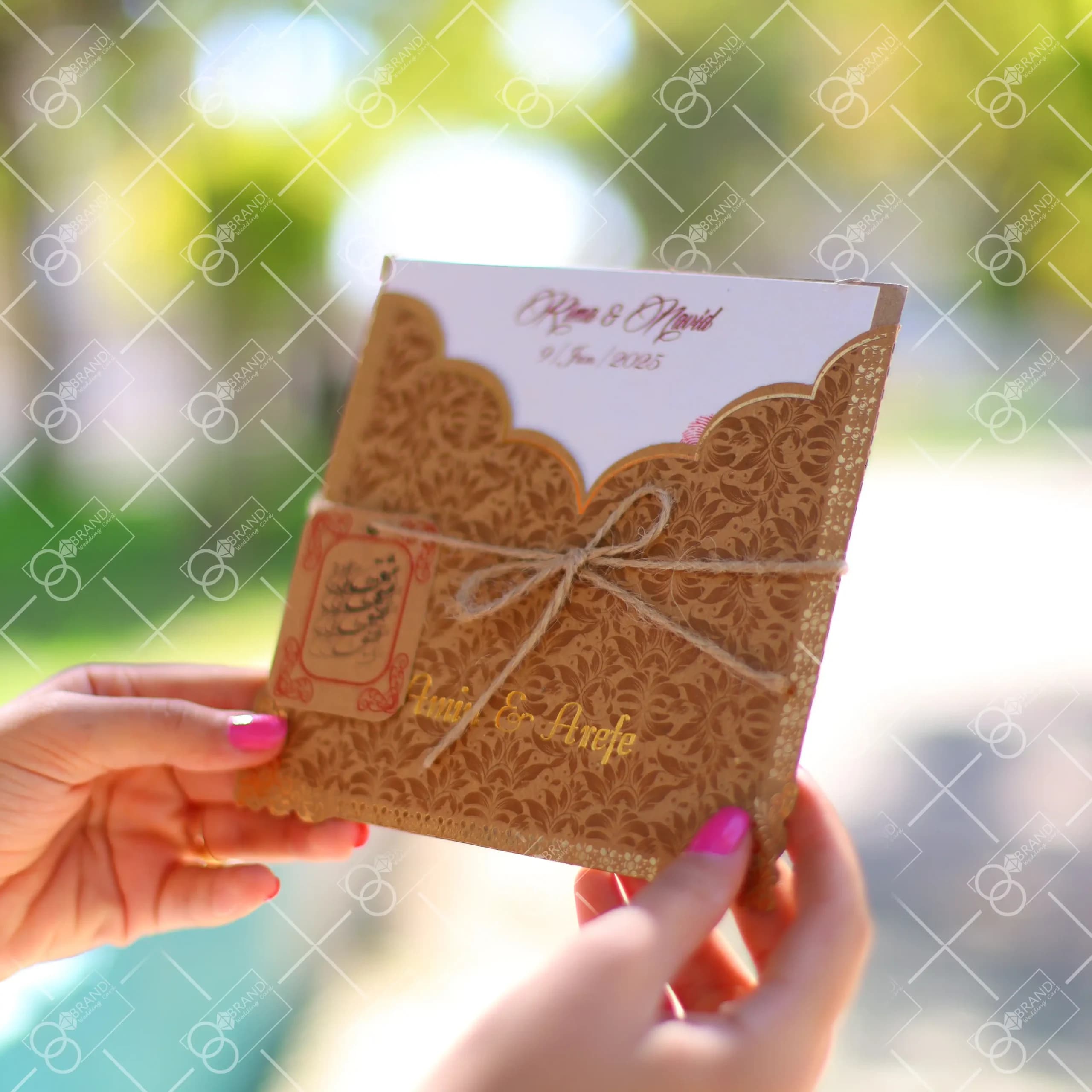 کارت عروسی کرافت مدل Kizhan — تصویر ۶