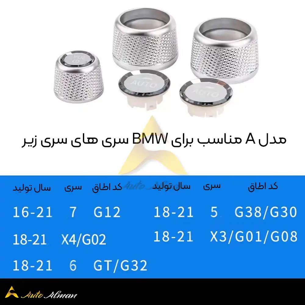 دکمه کریستال پنل پخش بی ام و — تصویر ۸