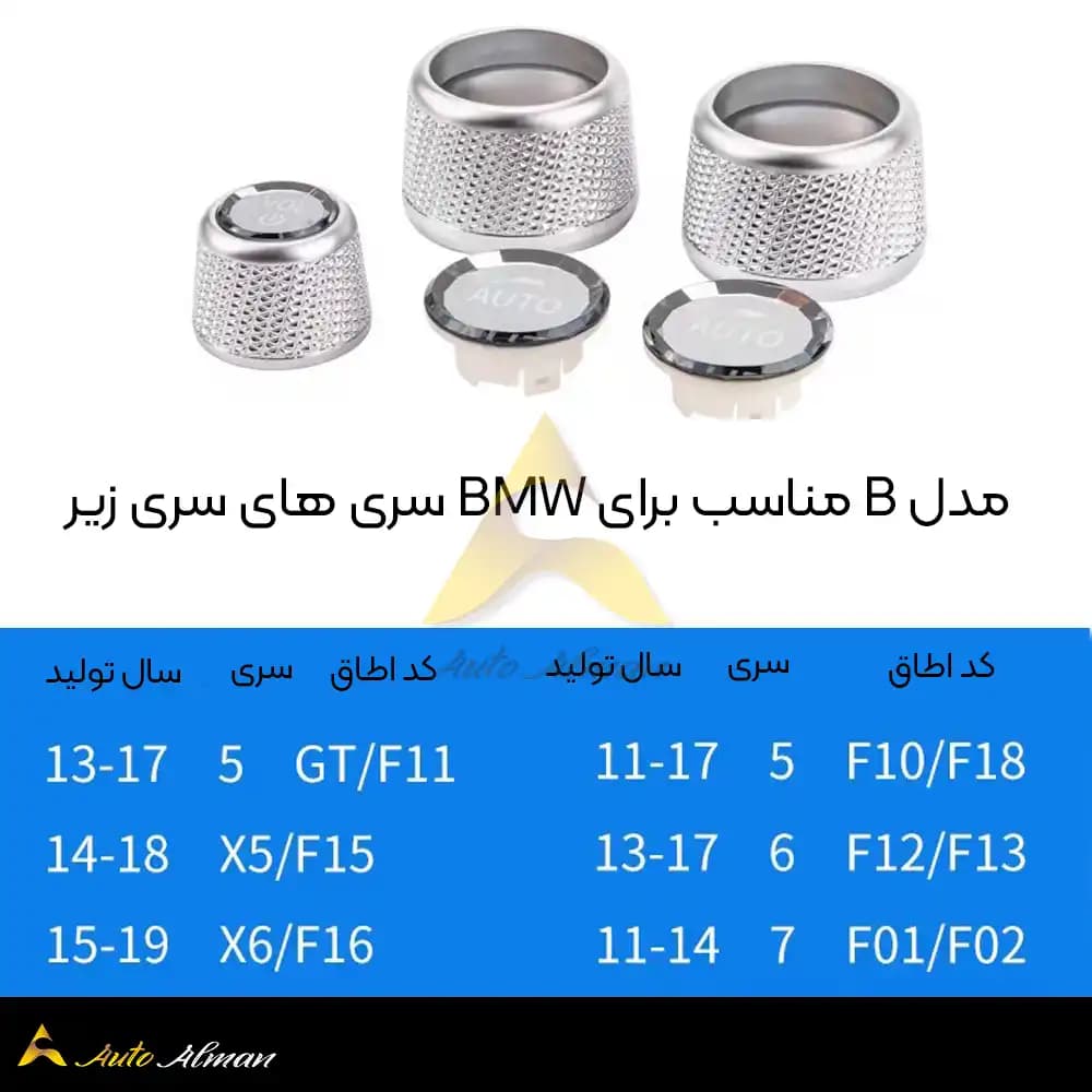 دکمه کریستال پنل پخش بی ام و — تصویر ۴