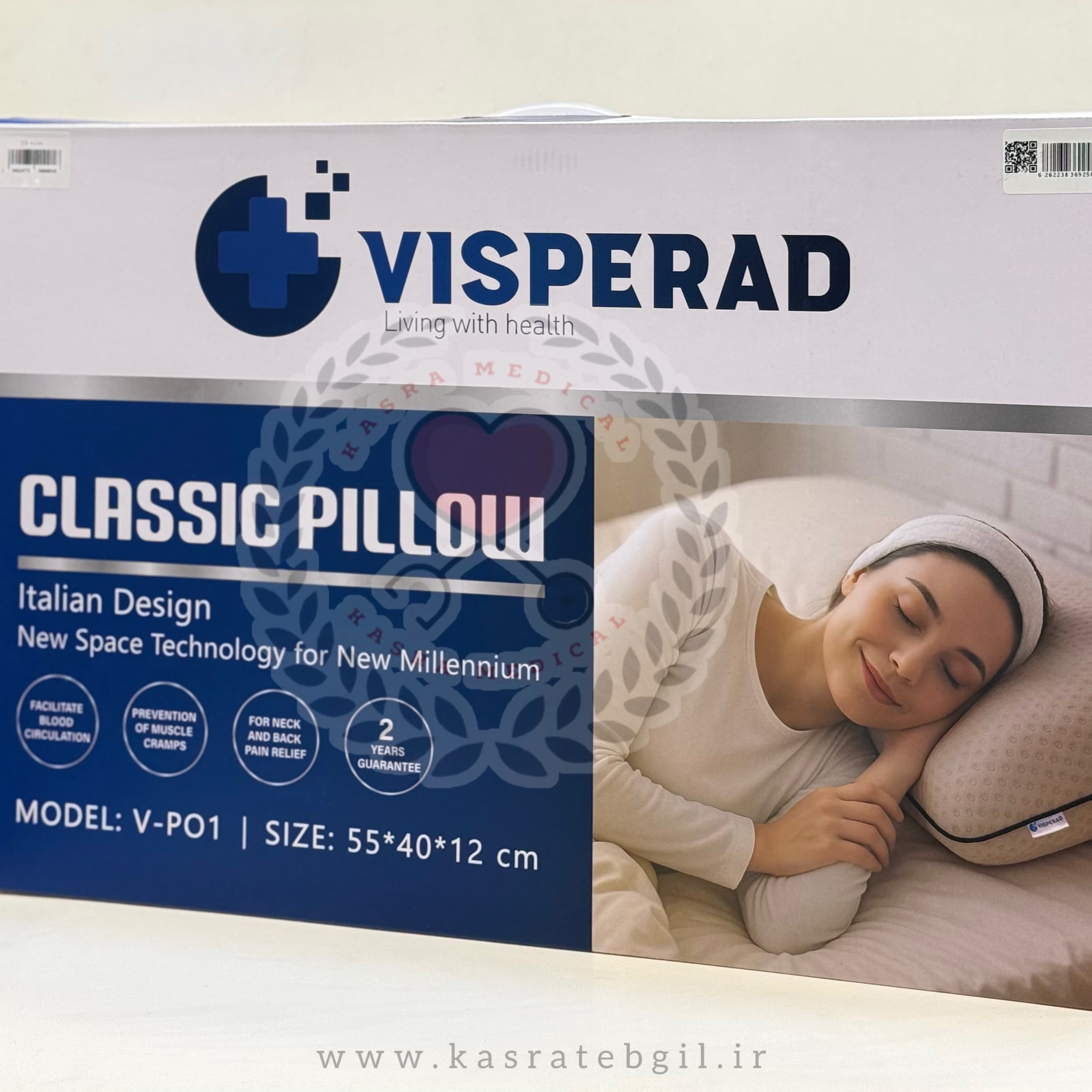 بالش مموری فوم کلاسیک ویسپرد مدل V-P01 — تصویر ۶