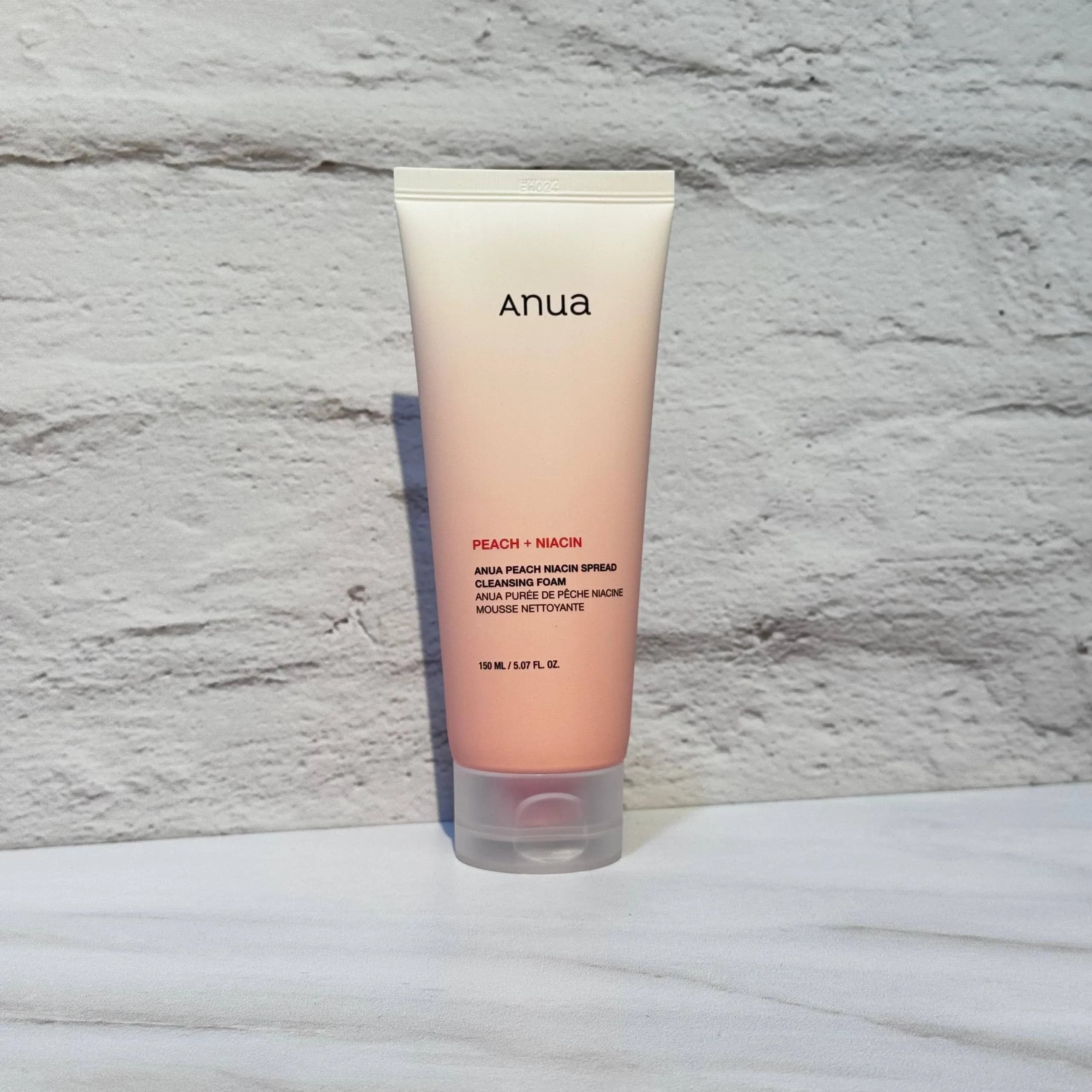 فوم شستشوی صورت هلو و نیاسین صورتی آنوا 150 میل Anua Peach Niacin Spread Cleansing Foam — تصویر ۷