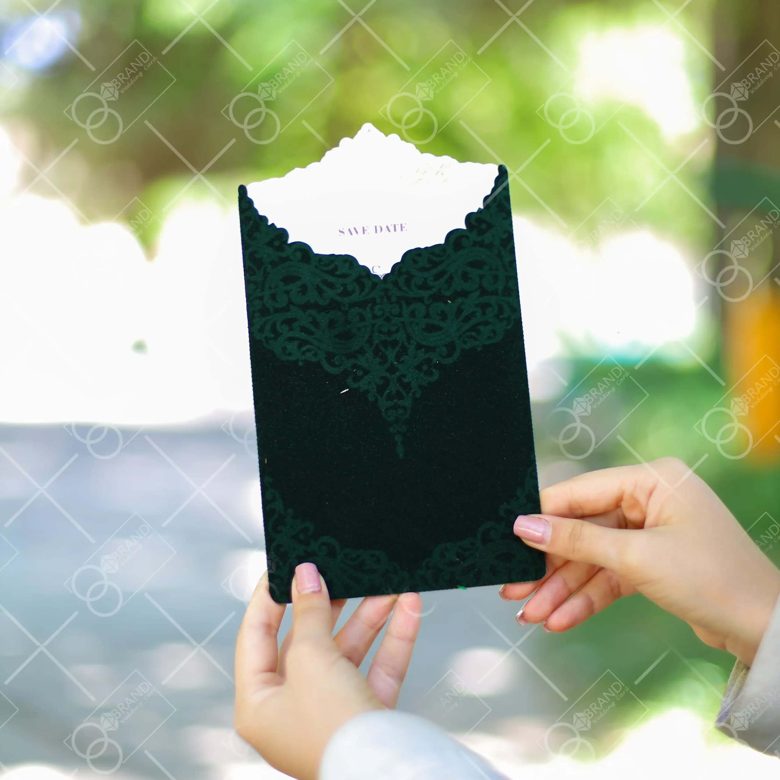 کارت عروسی جیر مخمل مدل Naidi