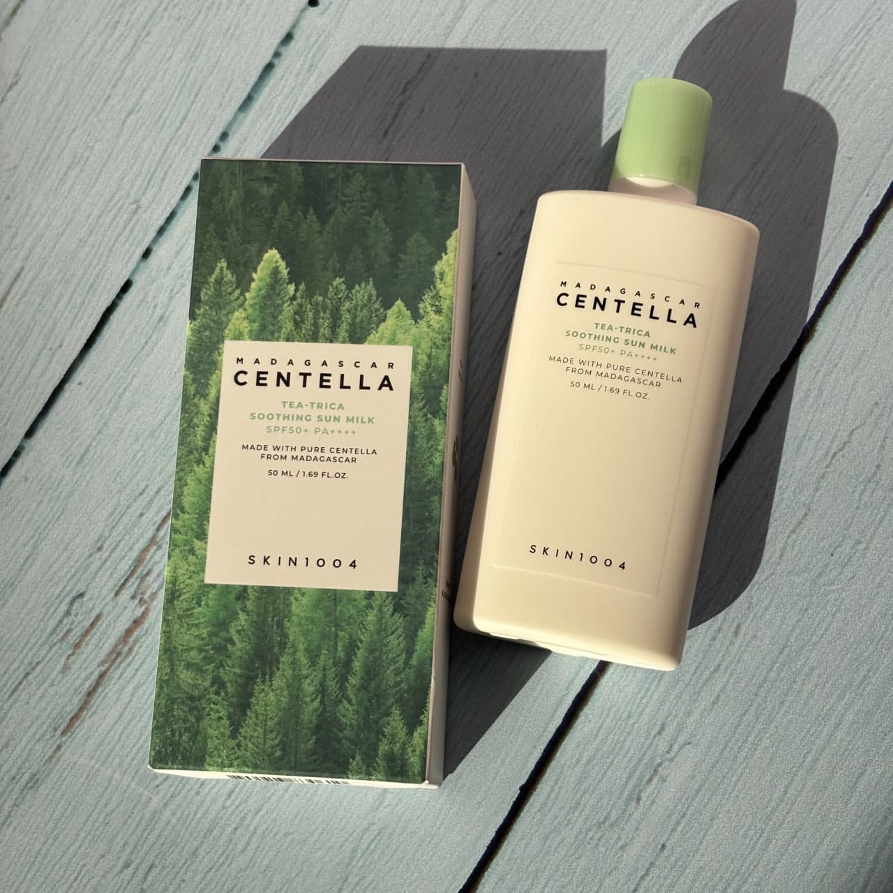 ضد آفتاب تسکین دهنده تی تریکا سنتلا اسکین 1004 50 میل SKIN1004 Madagascar Centella Tea-Trica Soothing Sun Milk — تصویر ۴