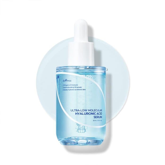 سرم آبرسان هیالورونیک اسید ریز مولکول ایزنتری 50 میل ISNTREE Ultra-low Molecular Hyaluronic Acid Serum — تصویر ۴