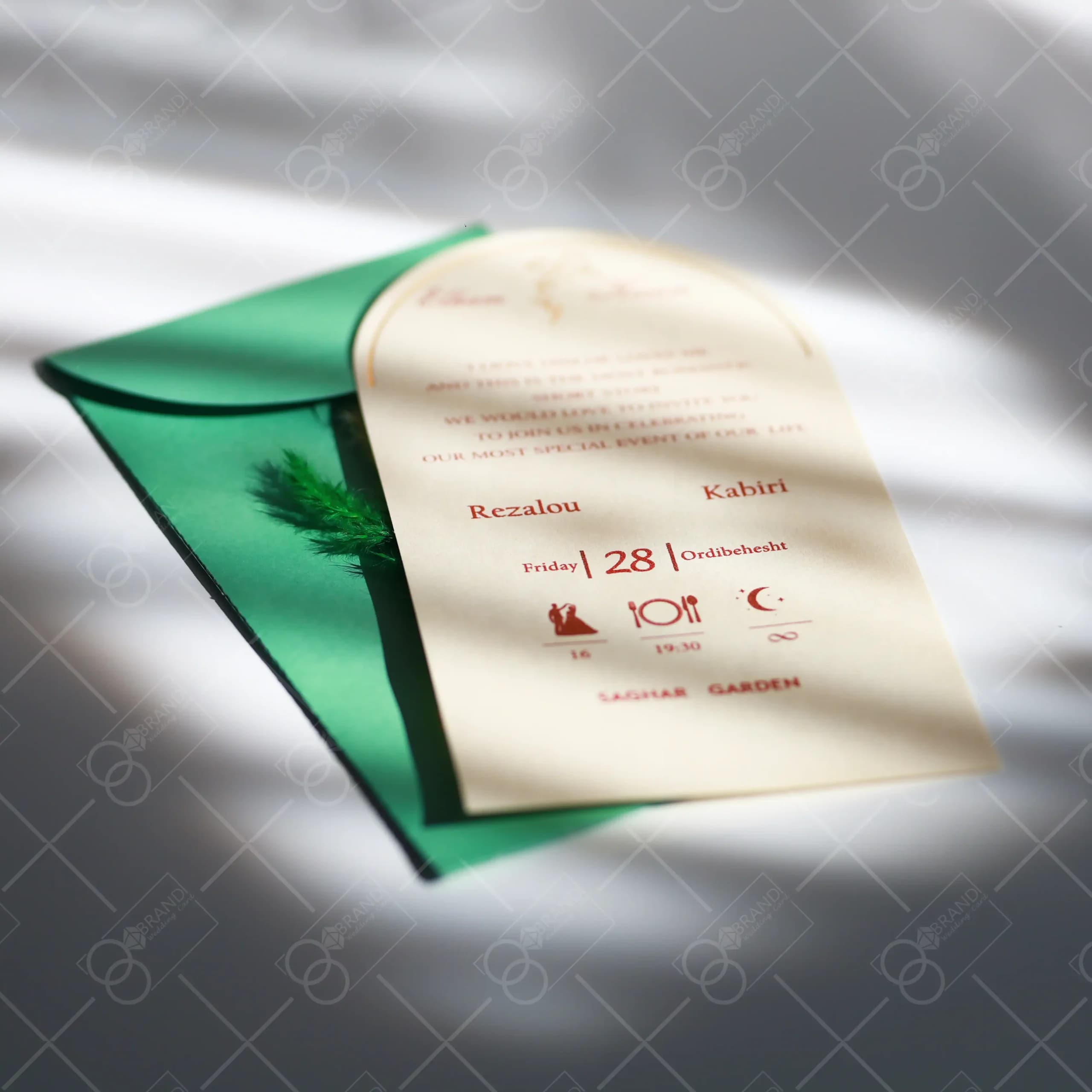 کارت عروسی قیمت مناسب مدل Garden — تصویر ۳