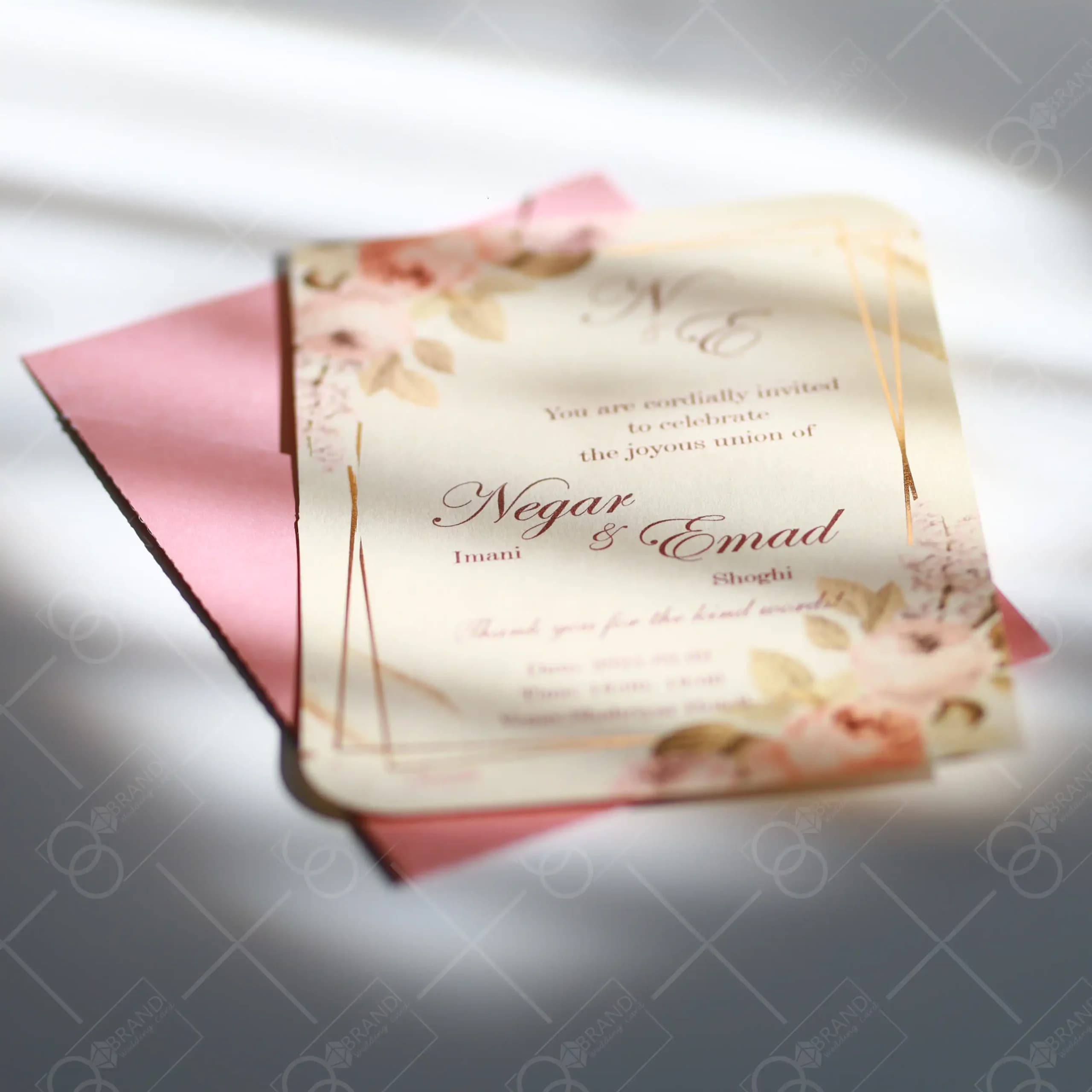 کارت عروسی قیمت مناسب مدل Narvin — تصویر ۳