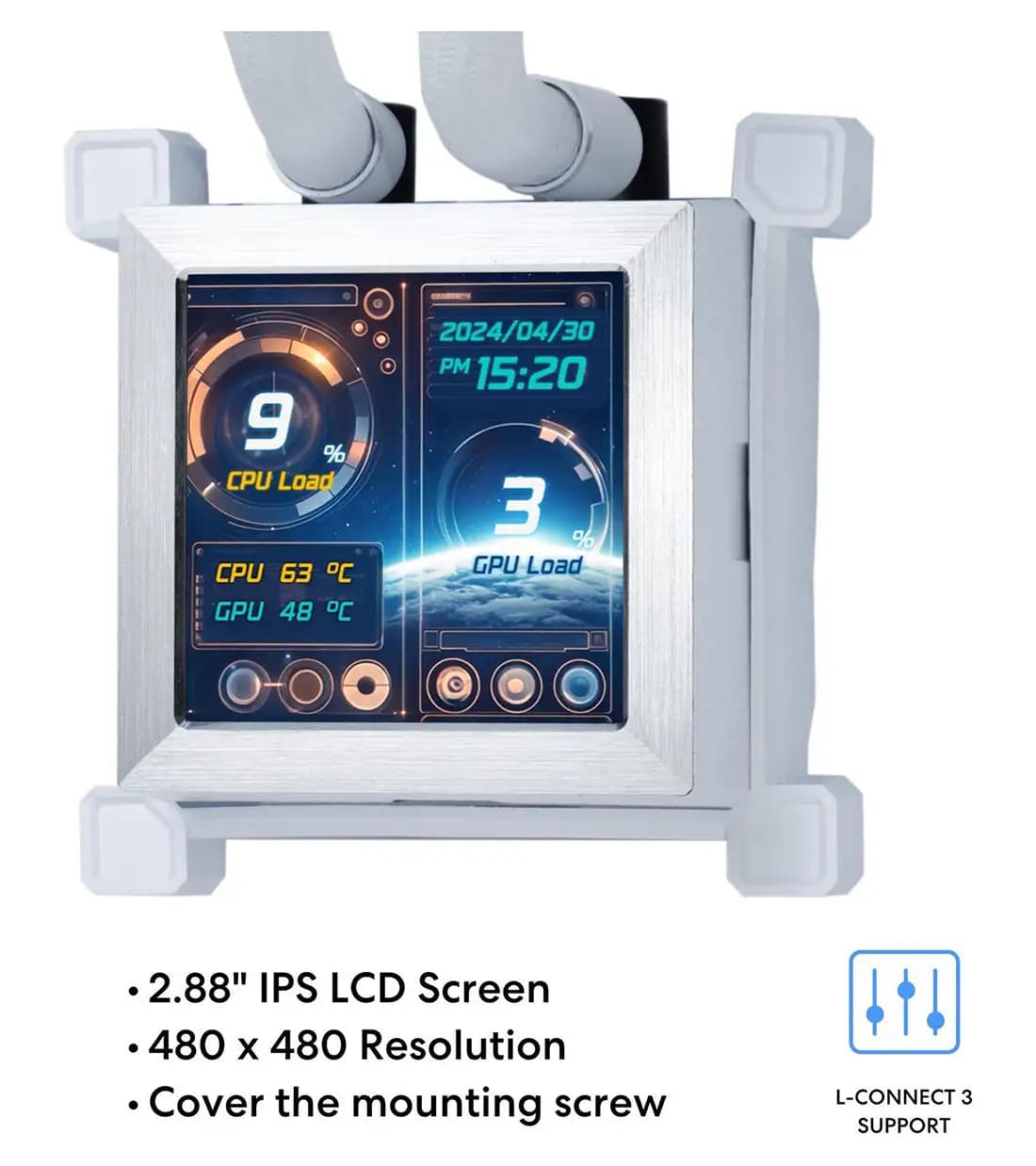 خنک کننده مایع پردازنده لیان لی HydroShift LCD 360R White — تصویر ۱۰