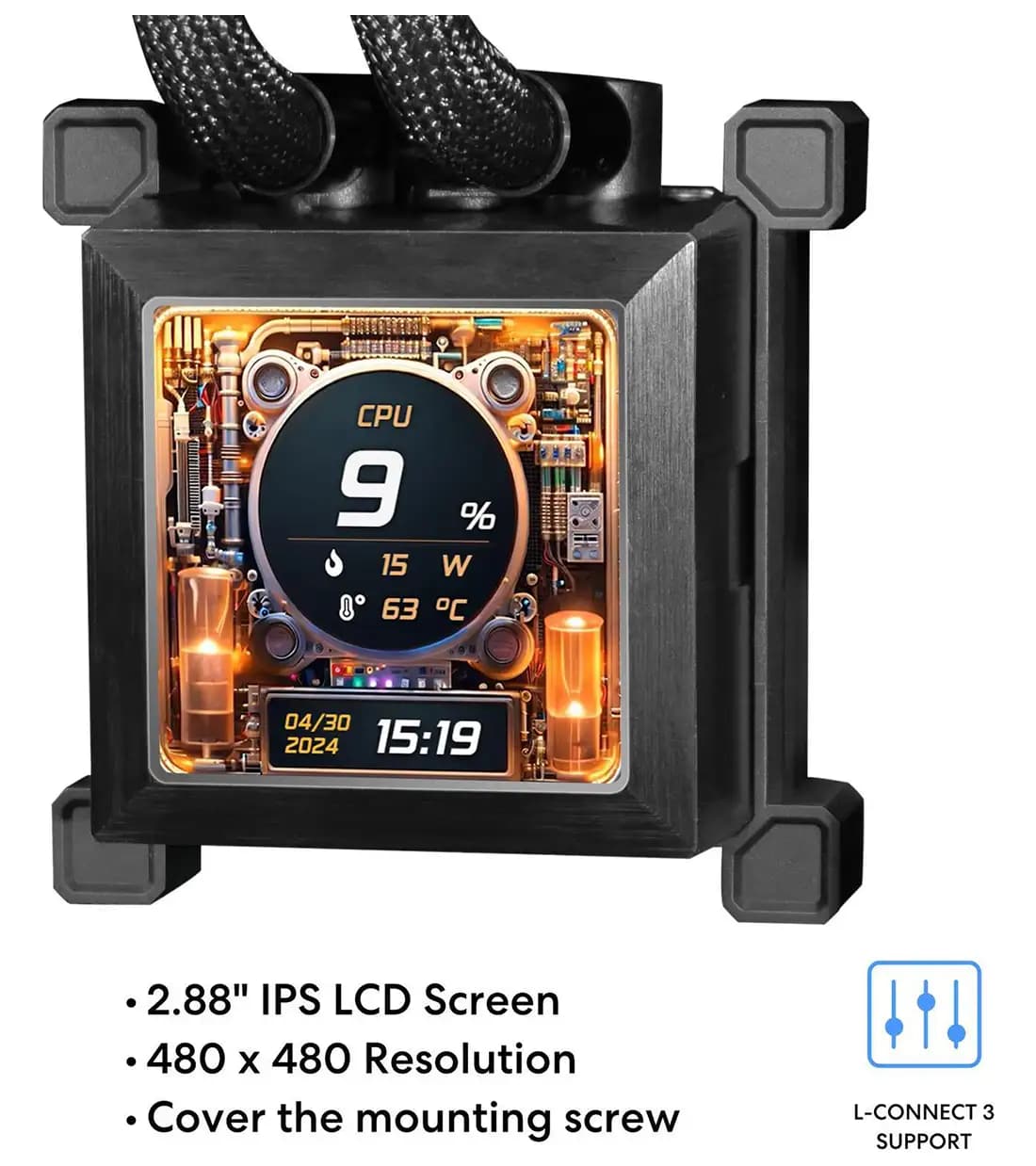 خنک کننده مایع پردازنده لیان لی HydroShift LCD 360R White — تصویر ۴