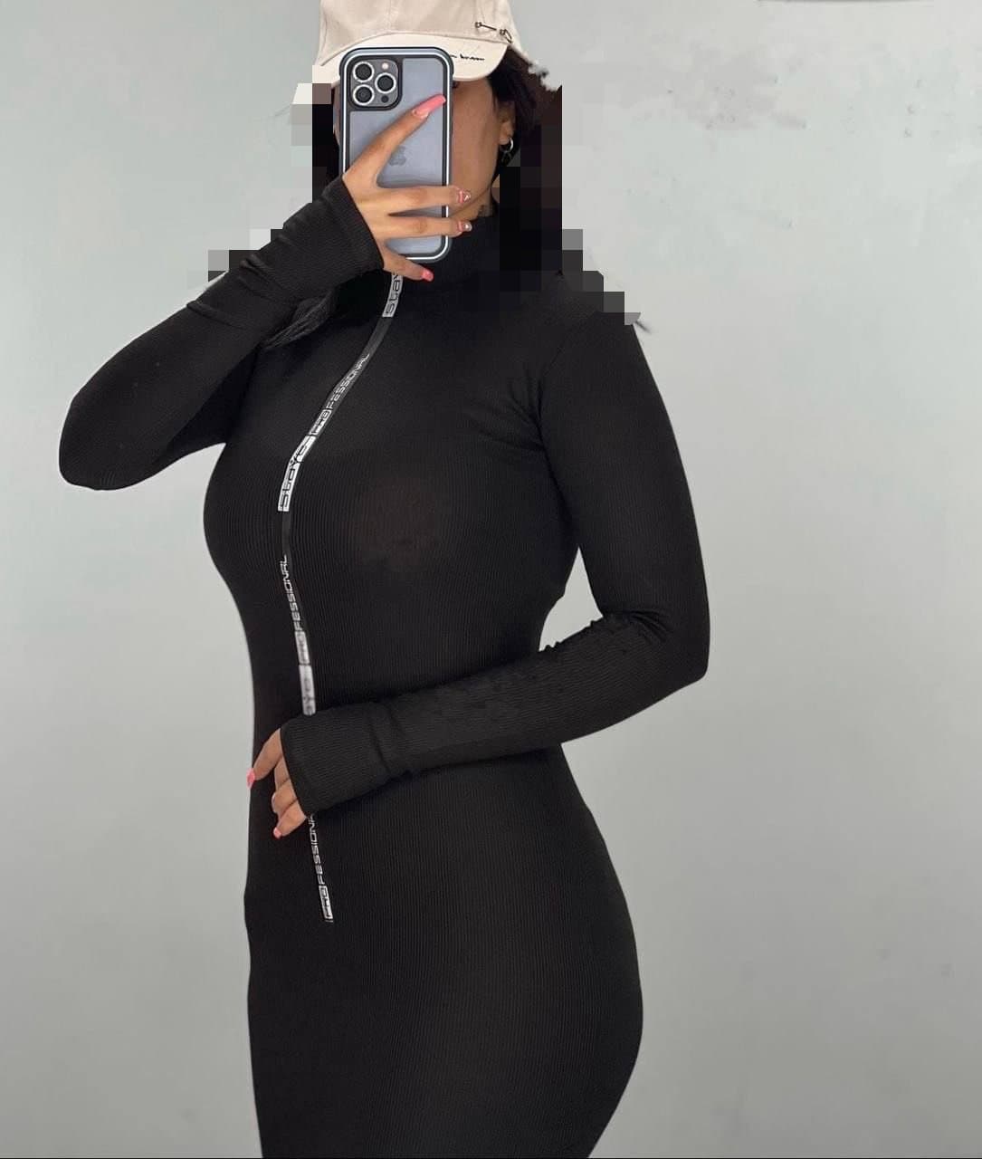 ماکسی مجلسی جذاب جلو زیپ آستین فینگردار زنانه کد 24891