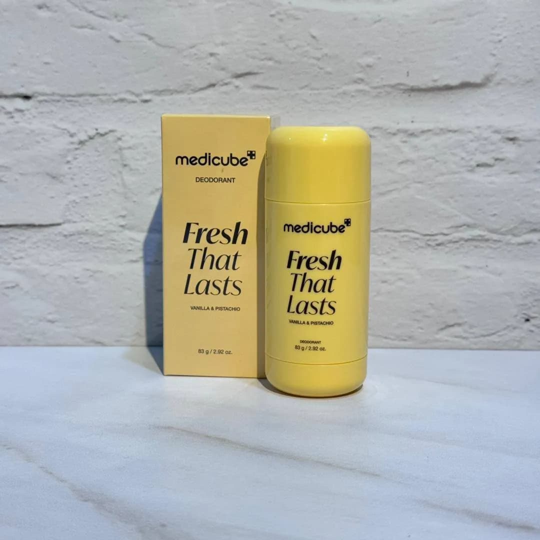 دئودورانت استیکی روشن کننده با رایحه وانیل و پسته مدی کیوب 83 گرم Medicube Fresh That Lasts Vanilla and Pistachio Deodorant — تصویر ۹