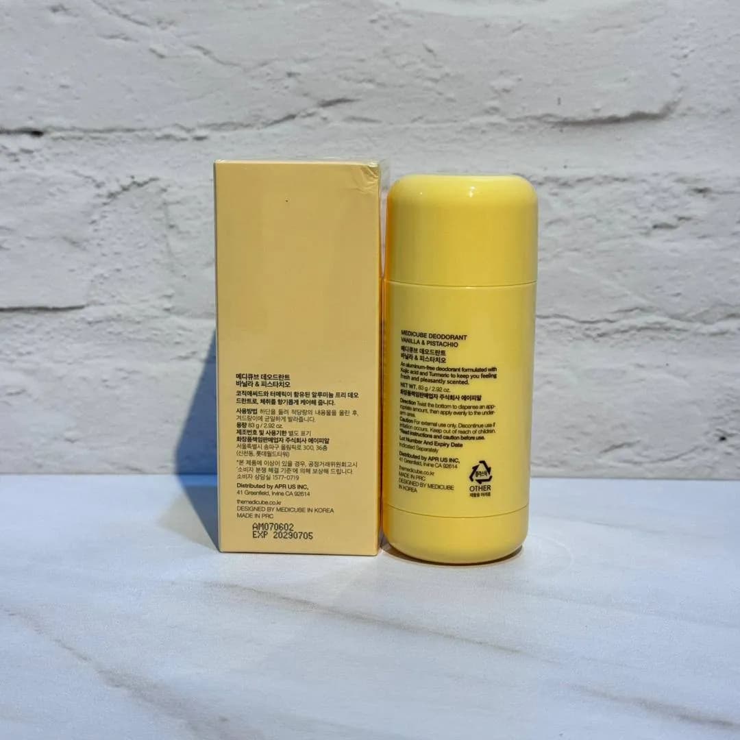 دئودورانت استیکی روشن کننده با رایحه وانیل و پسته مدی کیوب 83 گرم Medicube Fresh That Lasts Vanilla and Pistachio Deodorant — تصویر ۲