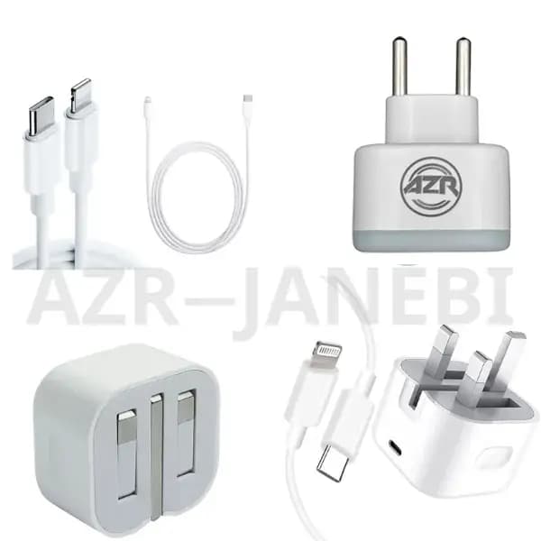 شارژر آیفون 20 وات همراه کابل + گارانتی — تصویر ۳