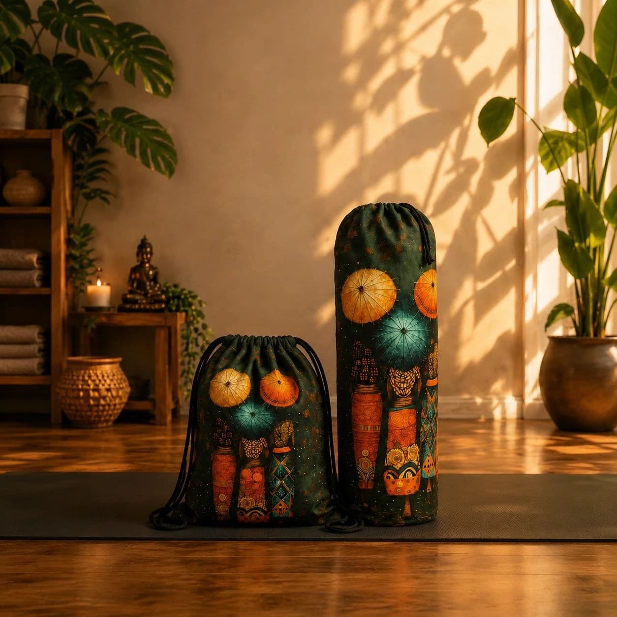 کیف مت یوگا مخمل طرح زنان آفریقایی کد 1275 — تصویر ۶