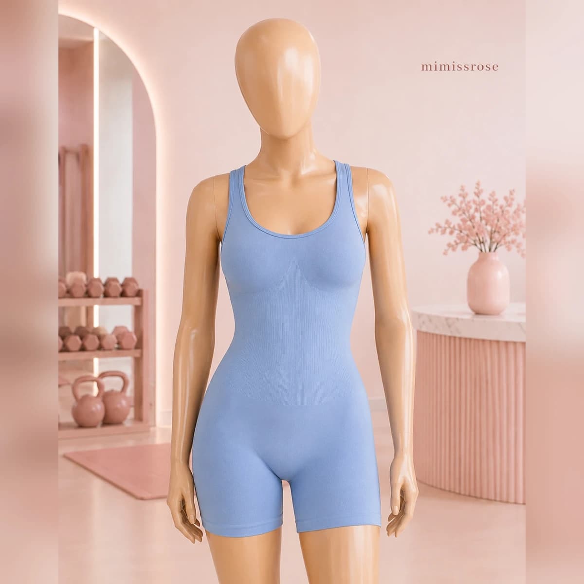 رامپر ورزشی زنانه Wosster Cotton مدل شلوارکی پشت ضربدری