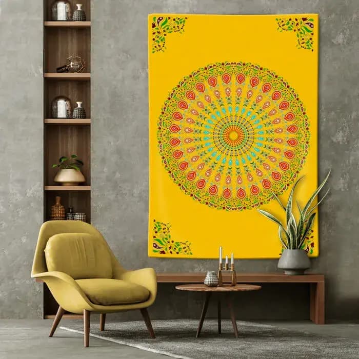 بک دراپ پرده‌ای طرح ماندالا کد ۲۲۱۷