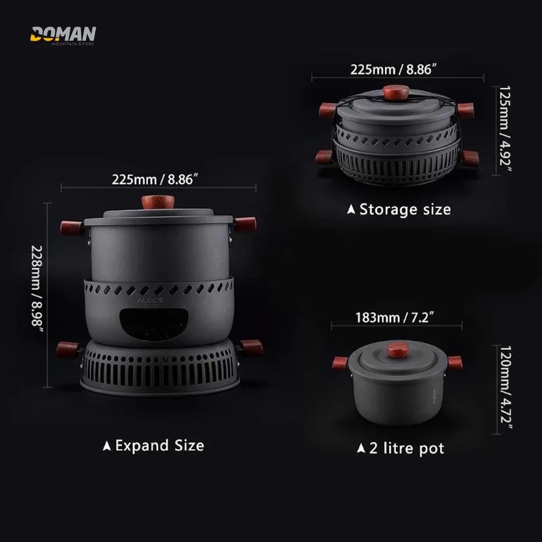 ست ظروف و سرشعله آلوکس کد: CW-C33 آلومینیوم — تصویر ۵