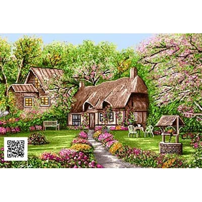 نخ و نقشه تابلوفرش کلبه گل‌ها،t283 — تصویر ۲