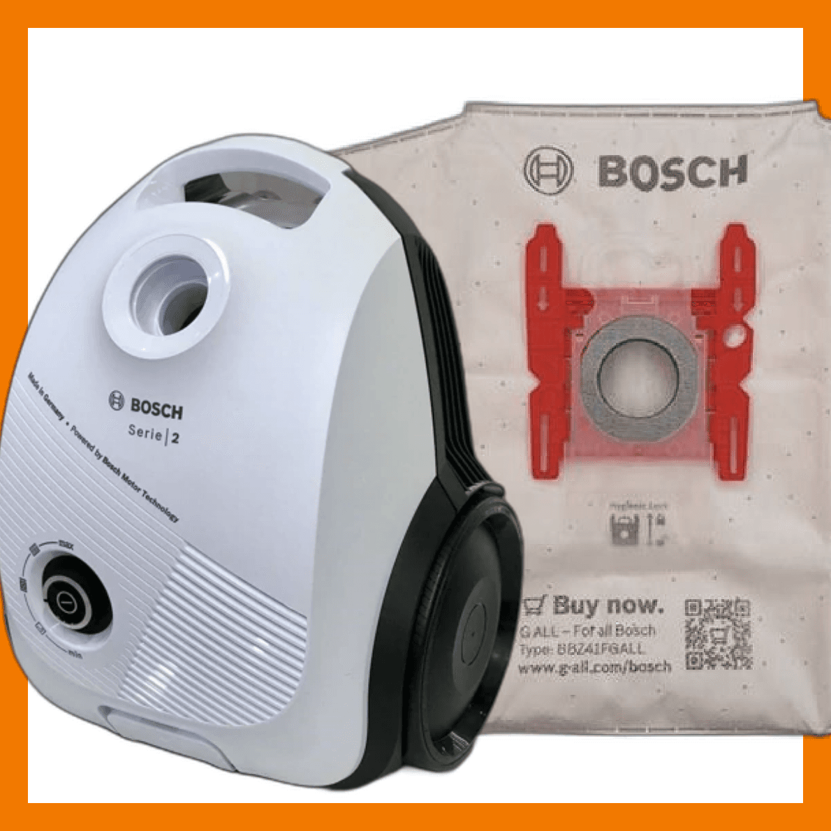 پاکت جاروبرقی بوش سری 2 مدل BGLS2WH1H (اورجینال) – میکروفیلتر 5 عددی — تصویر ۲