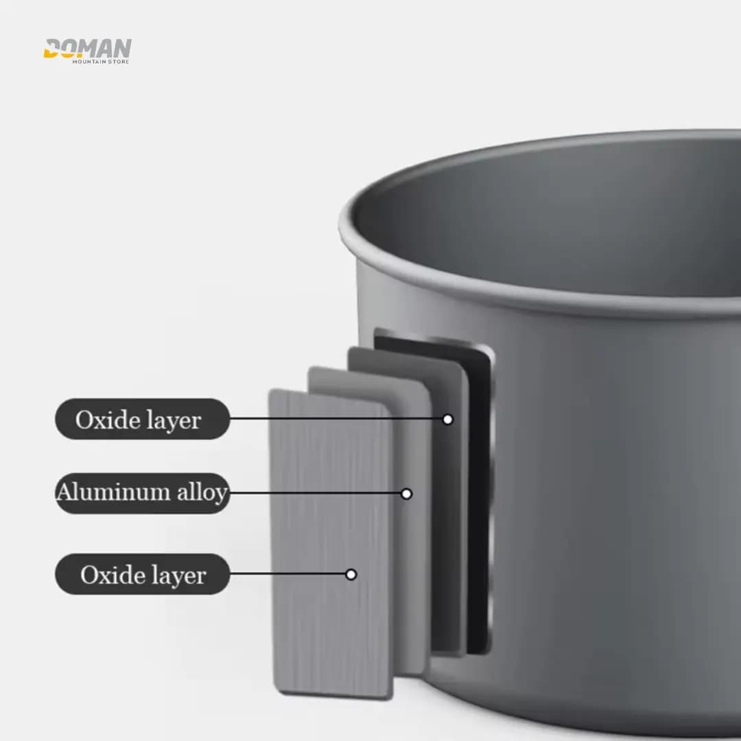 ماهیتابه کوهنوردی و طبیعت گردی نیچرهایک مدل آلومینیومی هفت اینچ ویلد آلومینیوم آلوی پات کد CNK2450CF010 — تصویر ۵