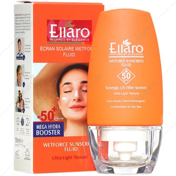 فلوئید ضدآفتاب صورت و بدن وت فورس الارو مدل Ultra Light حجم 50ml SPF 50
