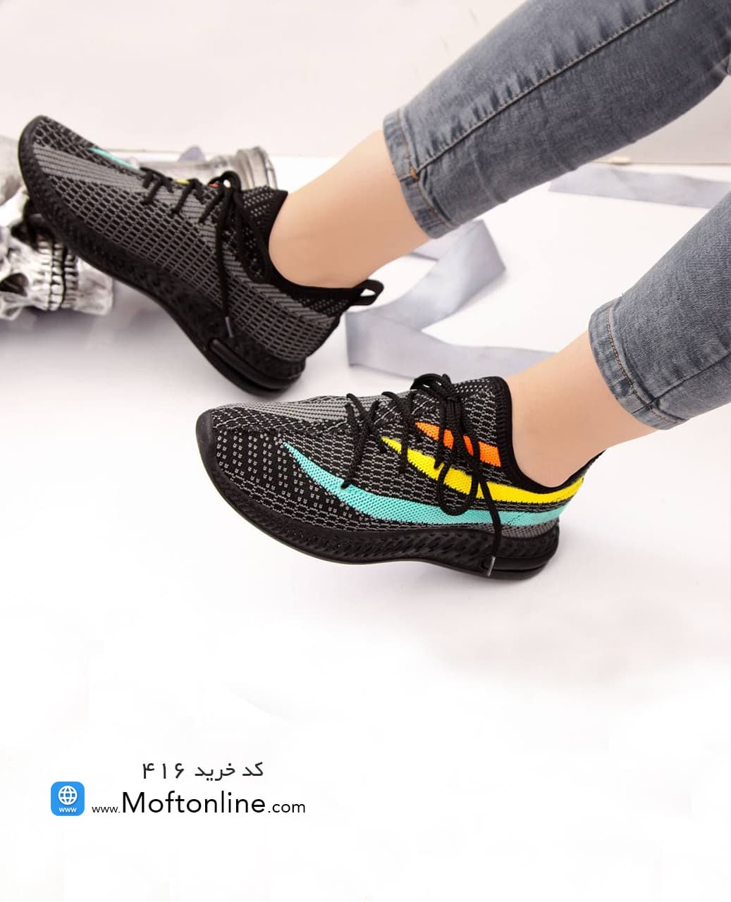 کفش بافت یزنی زنانه سه رنگ کد 416 — تصویر ۷