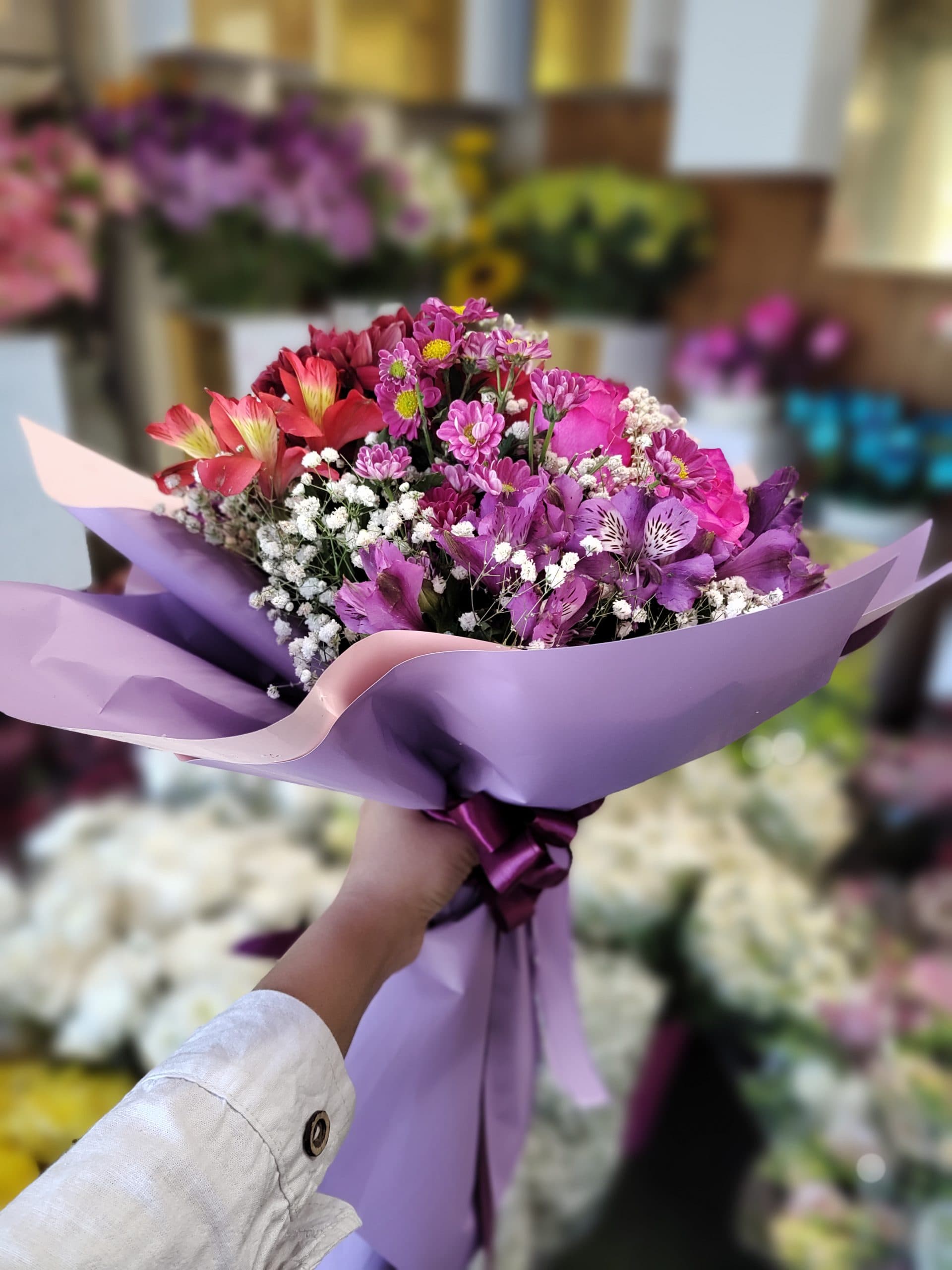 دسته گل یاسی بنفش – اصفهان — تصویر ۷
