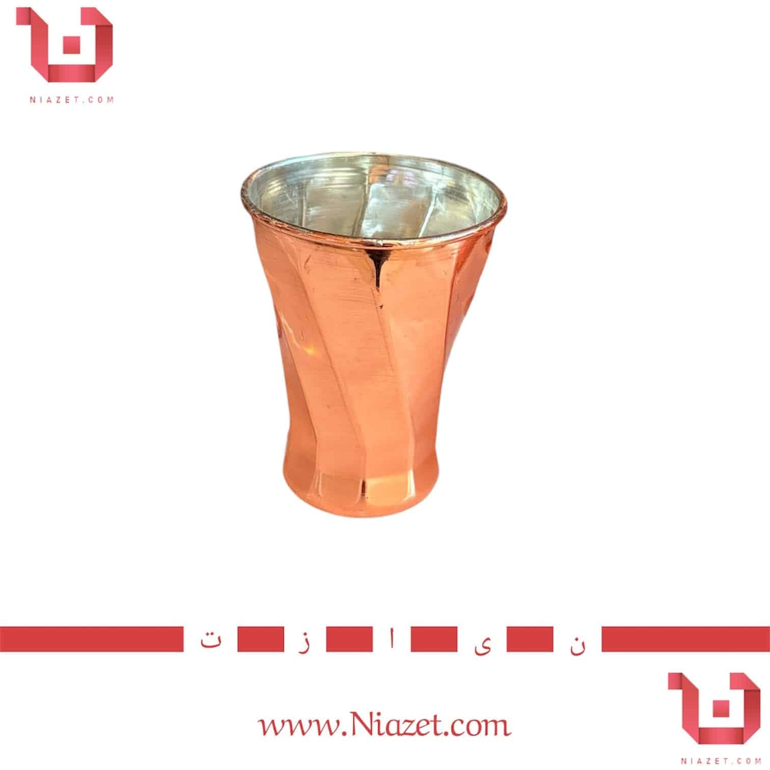 سرویس پارچ و لیوان مسی(دارای دو رنگ کروم و مسی) — تصویر ۸