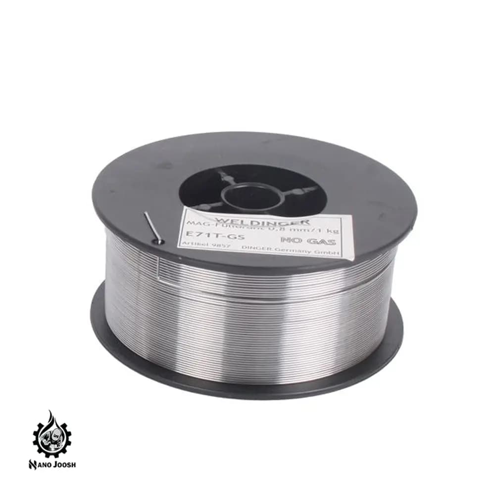 سیم جوش co2 بدون گاز توپودری سایز 0.8 وزن 5 کیلو — تصویر ۳