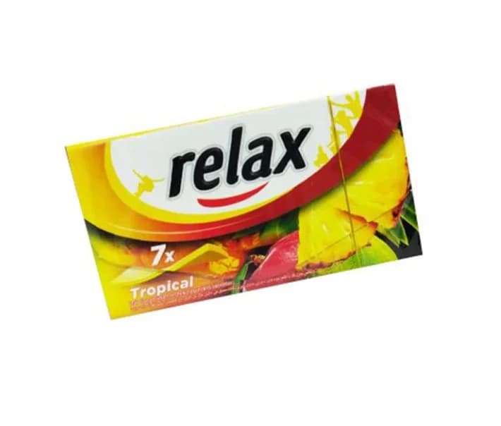 آدامس ریلکس Relax با طعم میوه‌های استوایی بسته 7 عددی