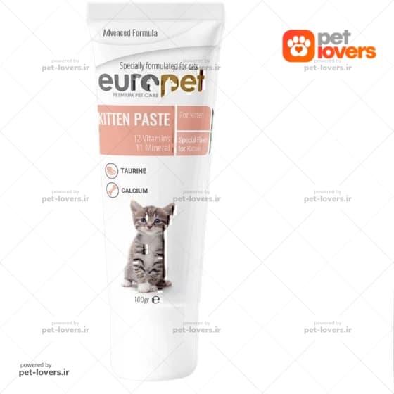 خمیر مولتی ویتامین بچه گربه یوروپت Europet وزن 100 گرم
