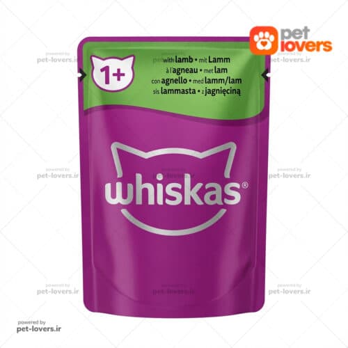 پوچ گربه بالغ طعم بره ویسکاس Whiskas وزن 85 گرم
