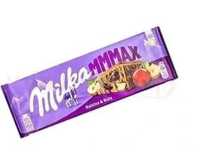 شکلات میلکا با مغز فندق و کشمش وزن 300 گرم