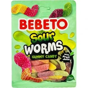 پاستیل ماری شکری ببتو 80 گرمی bebeto sour worms