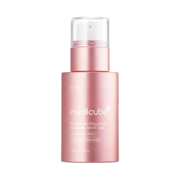 سرم صورت سفت کننده PDRN و کلاژن اگزوزوم شات 7500 مدیکوب Medicube PDRN Pink Collagen Exosome Shot 7500