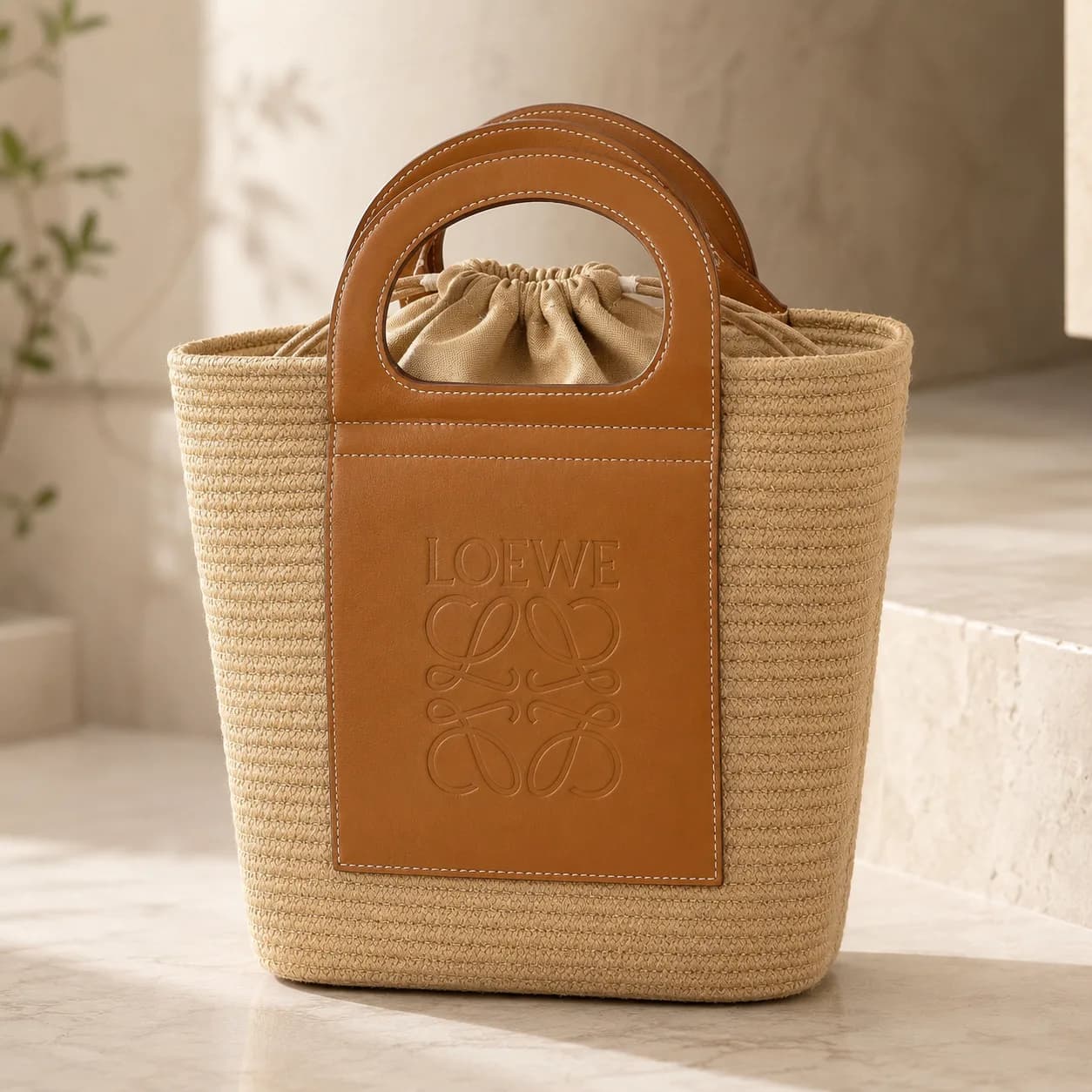 کیف دستی حصیری Loewe زنانه — تصویر ۶