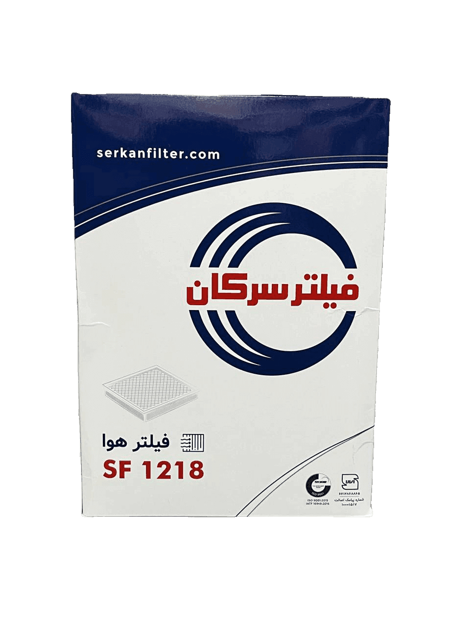 فیلتر هوا نیسان انژکتوری فلزی سرکان کد 1218 — تصویر ۲