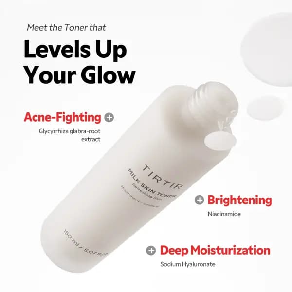 تونر آبرسان و روشن کننده پوست شیر برنج تیرتیر TIRTIR Milk Skin Toner — تصویر ۶