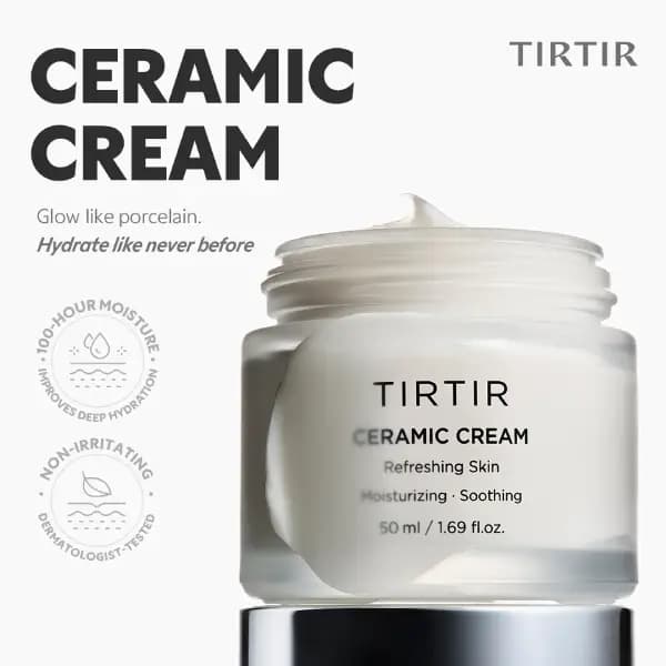 کرم مرطوب کننده و ترمیم کننده سد دفاعی پوست تیرتیر TIRTIR Ceramic Cream — تصویر ۲