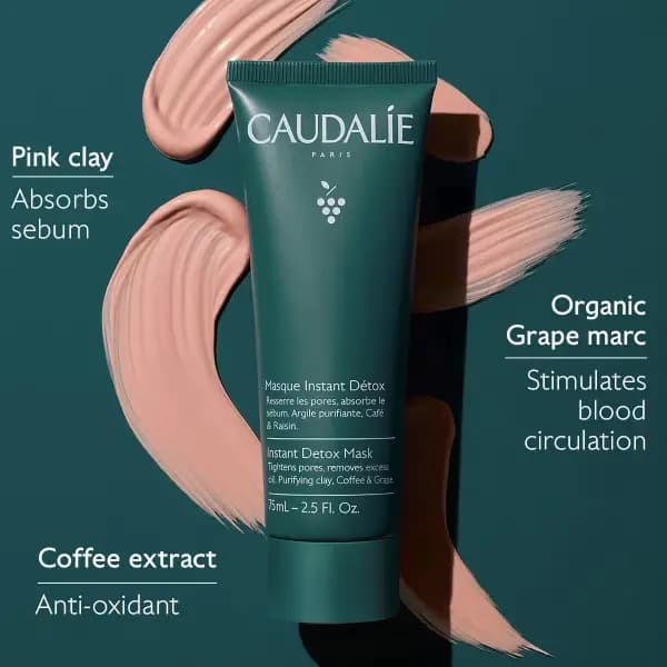 ماسک فوری سم زدای صورت کدالی وینوکلین Caudalie Vinoclean Instant Detox Mask — تصویر ۵