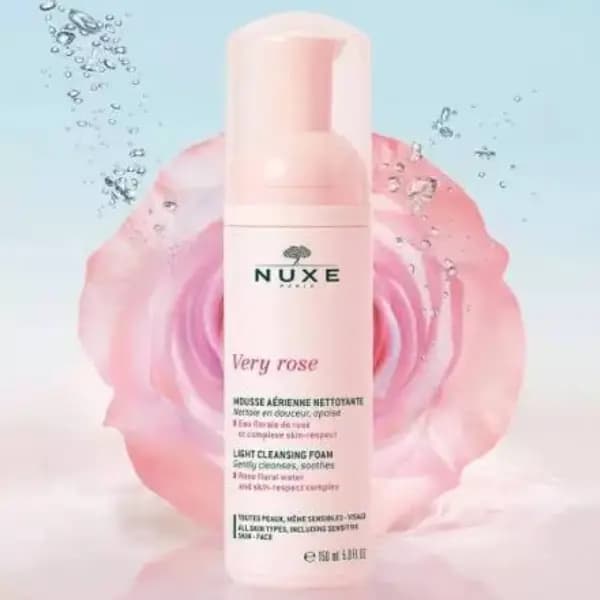 فوم شستشو و پاک کننده ملایم صورت نوکس وری رز NUXE Very Rose Mousse Aérienne Nettoyante — تصویر ۳
