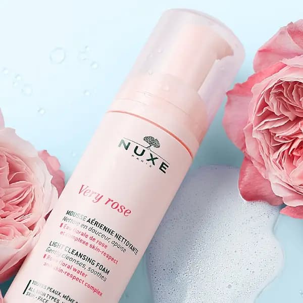 فوم شستشو و پاک کننده ملایم صورت نوکس وری رز NUXE Very Rose Mousse Aérienne Nettoyante — تصویر ۲