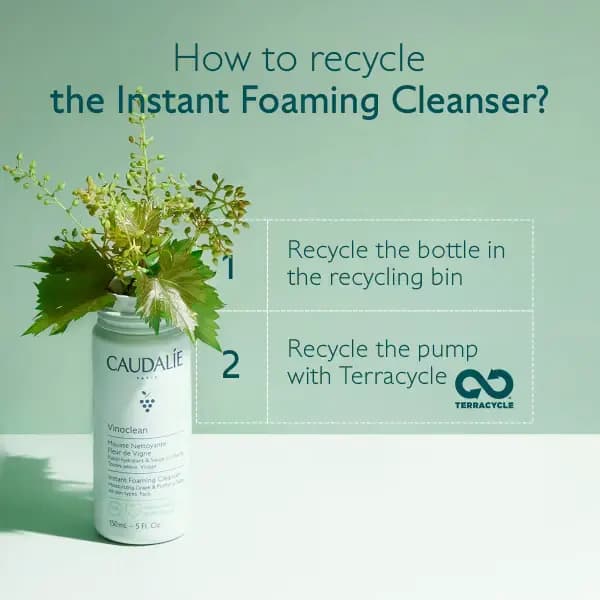 فوم شستشو و پاک کننده ملایم صورت کدالی وینوکِلین Caudalie Vinoclean Instant Foaming Cleanser — تصویر ۵