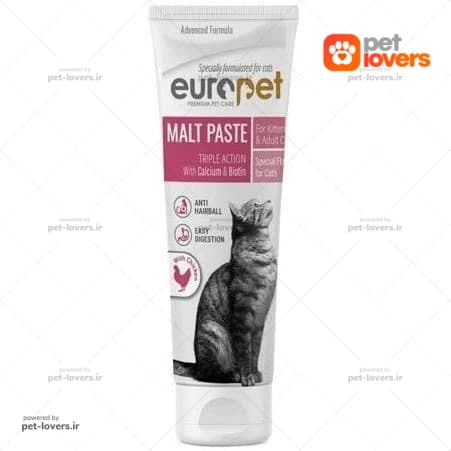 خمیر مالت گربه طعم مرغ یورو پت Europet وزن 100 گرم — تصویر ۲