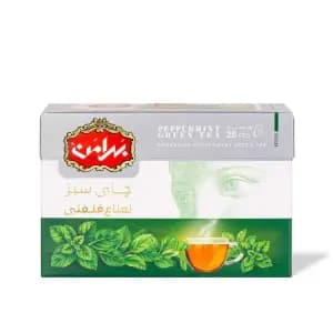 چای سبز نعنا فلفلی بهرامن بسته 25عددی