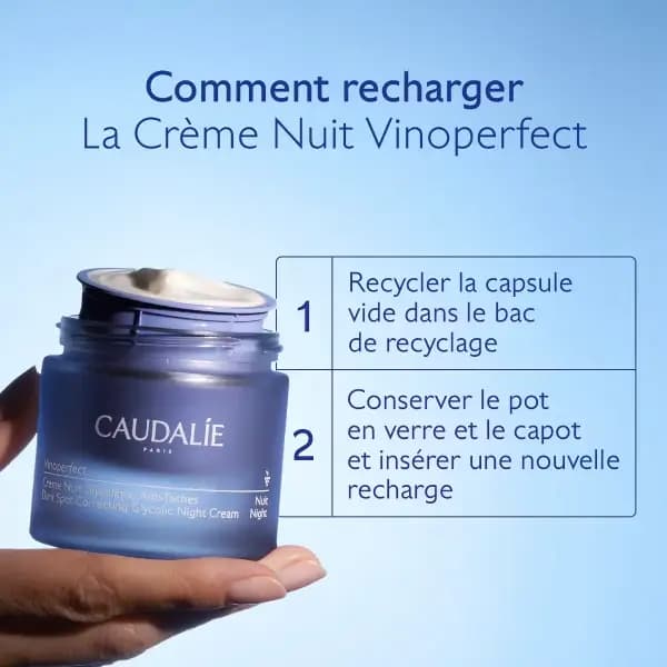 کرم شب ضد لک گلیکولیک وینوپرفکت کدالی Caudalie Vinoperfect Glycolic Night Cream — تصویر ۴