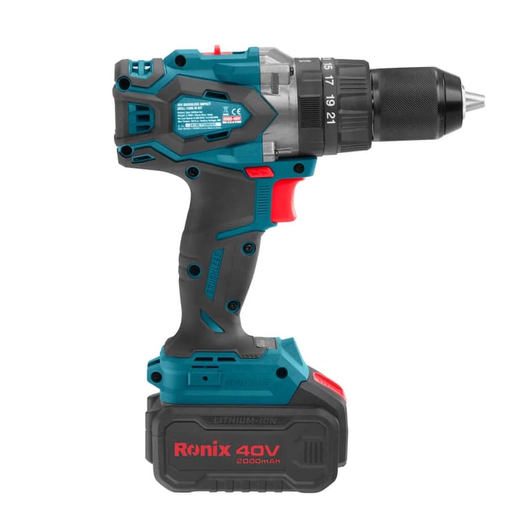 کیت دریل شارژی براشلس 40 ولت 150 نیوتن مترمدل:RONIX8905 — تصویر ۱۰