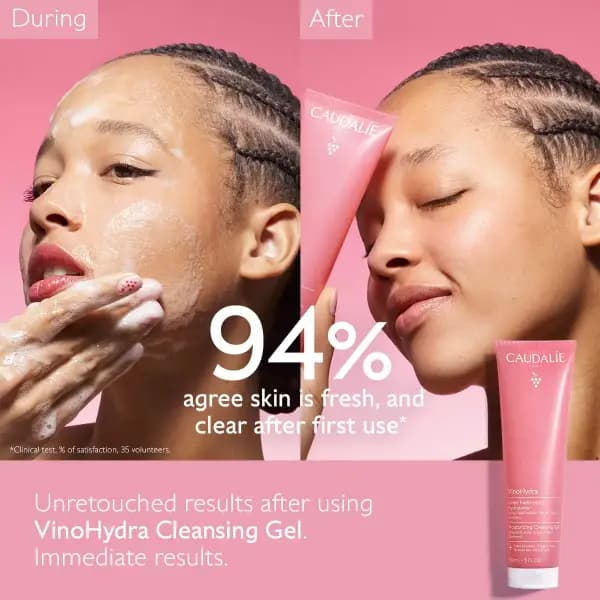 ژل شستشو و پاک کننده مرطوب کننده صورت کدالی وینو هیدرا Caudalie VinoHydra Moisturizing Cleansing Gel — تصویر ۳