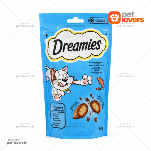 تشویقی گربه dreamies دریمیز طعم ماهی 60 گرم — تصویر ۲