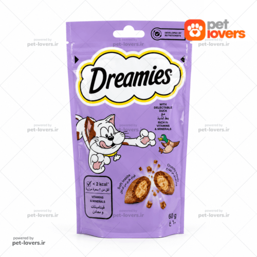تشویقی گربه طعم اردک دریمیز Dreamies وزن 60 گرم — تصویر ۲