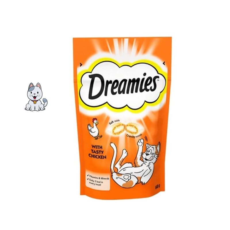 تشویقی گربه dreamies دریمیز طعم مرغ 60 گرم — تصویر ۲